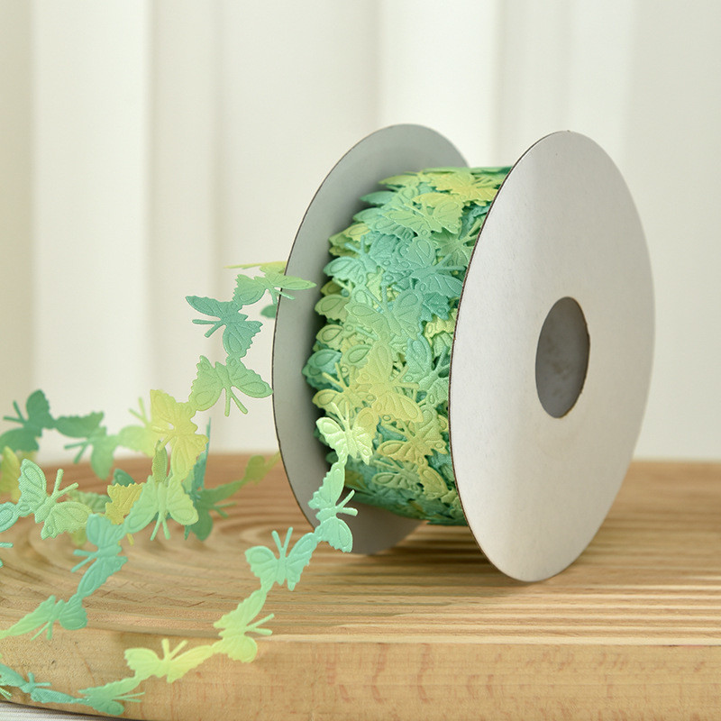 2cm*25y Ultrasonic Butterfly Ribbon For Gift Packing And Garment Accessories