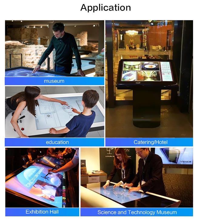 43 Inch LCD Advertising PCAP Smart Coffee Table With Touch Screen