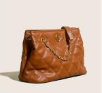 Chain Bag High-Capacity Leather High-End Style Diamond Bag Shoulder Messenger