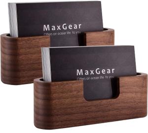Wholesale Natural Desktop Wooden Business Card Memo Holder Wooden Cards Storage Stand For Office Tabletop from china suppliers