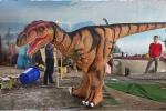 Sillicon Rubber Soft Skin Realistic Dinosaur Costume Handmade Life Size