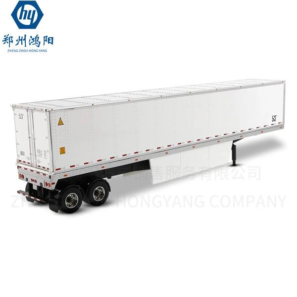 Tri Axle 53 Foot Van Trailers 3 Axles Box 30t 40t 50t Enclosed Semi Container