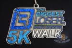 Fashionable Special Type 5k Race Medals , Gillter Colors Running Award Medals