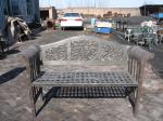 Black Wrought Iron Round Metal Tree Seat Cast Iron Patio Bench Painting