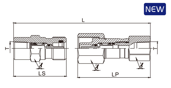 threaded hydraulic quick couplings cb 1141