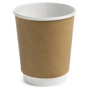 Wholesale 10oz Brown Disposable Biodegradable Kraft Paper Cups Coffee, Juice, Milk, Tea Container from china suppliers