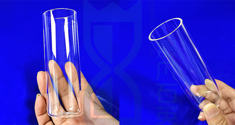 One End Closed Sealing 100mm Fused Quartz Tube