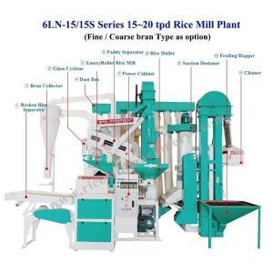 Wholesale 26.59 KW 15-25 Ton Paddy Rice Milling Plant Mini Auto Rice for Medium Complete Setup from china suppliers