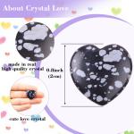 Beneficial Snow Flake Obsidian Heart Shaped Stones Crystals