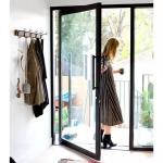 4-12mm Double Glazing Aluminum Pivot Door with Clear Glass and Stainless Steel