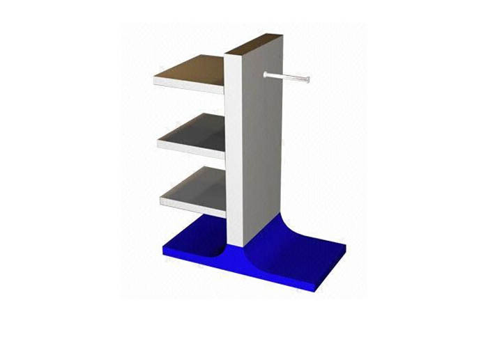 White Blue Wood Garment Display Stand Europe Style Movable For Hanging Clothes