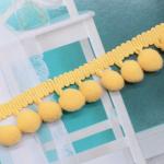 Pink 2cm 100% Polyester Pom Pom Trim Ball Fringe
