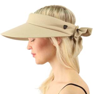 Wholesale UPF UV Sun Protection Visor Hat Wide Big Brim Linen Cotton Beach Pool Visor Cap from china suppliers