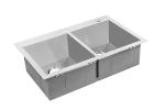 PVD Stainless Steel 304 Kitchen Sink Double Counter Top Basin