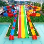 SGS Certified Super Open Spiral Slide Tube For Water Theme Park Anti Static