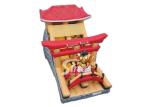 Giant Samurai Temple Inflatable Castles With Slide Commercial Grade for outdoor