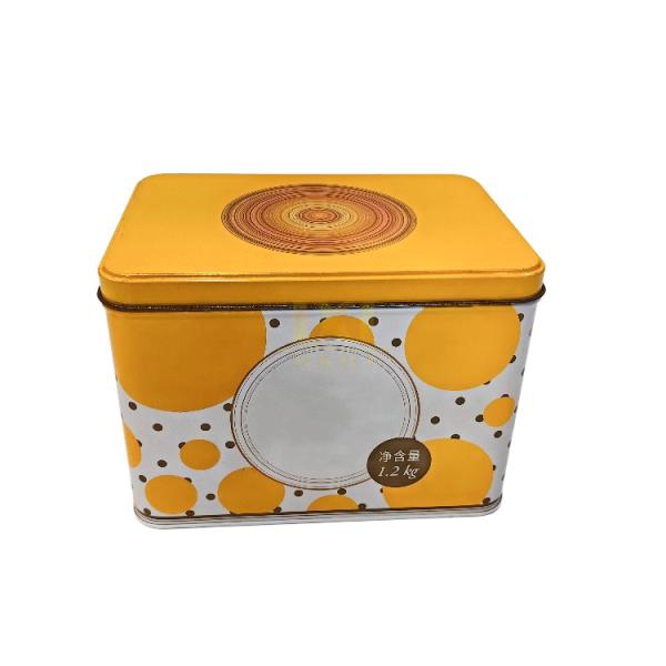 DADI Rectangular Biscuit Tin Box Recyclable Ombre Printed Packaging Tin Containers