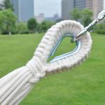 Cotton Woven Balcony 2 Person Nylon Hammock Weave Patio Chair With Crochet