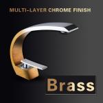Brass Body Bathroom Basin Faucets , Chrome Plated Single Handle Bathtub Faucet