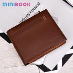 Custom Logo Leather Wallet for Men Designer Luxury Slim Clamshell Carteras