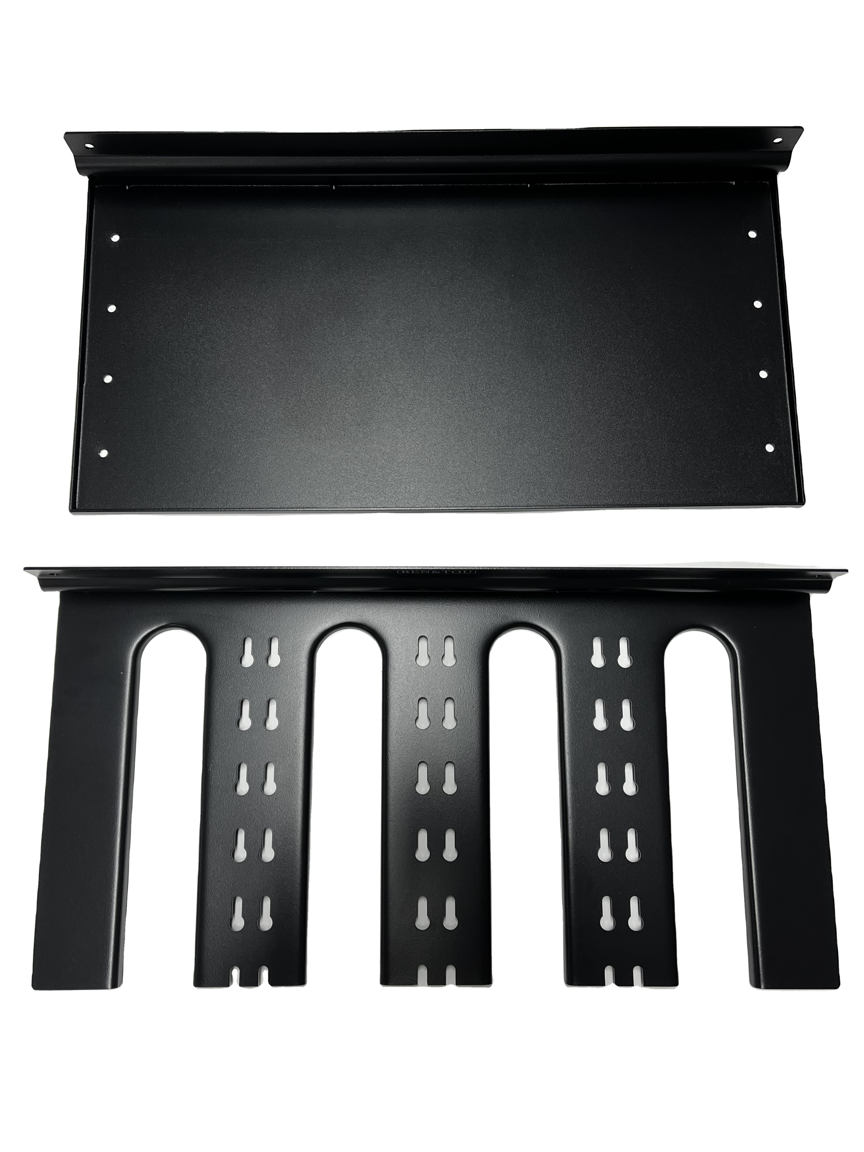 Sturdy Wall Mounted Drill Storage Rack Holds 4 Drills with Customizable Logo in Black