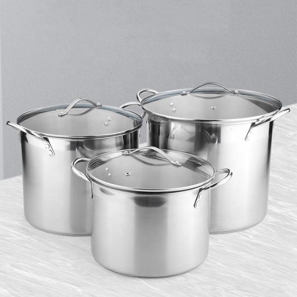 Good Selling 18/8 Stainless Steel Soup Pots Multi-user Stew Pots Cooking Pots