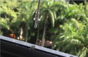 Wholesale 3mm Reel Steel Wire Balcony Grilles With 100kg Capacity Balcony Reel Grille from china suppliers