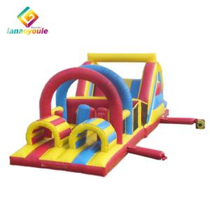 Wholesale Tarpaulin Inflatable Obstacle Course 14*3.5*3.5m Wear Resistant 1 Year Warranty from china suppliers