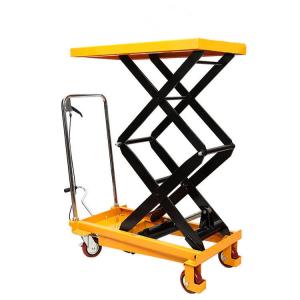 Wholesale Transport 1.5m Scissor Lift Table Cart 350kgs Double Scissor Lift Table from china suppliers