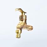 Rose Gold 1/2 Inch 3 Way Brass Bibcock For Bathroom