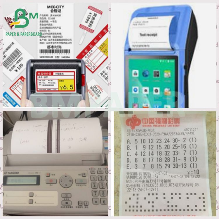  48gsm 55gsm recyclable POS paper Jumbo roll for cash registers