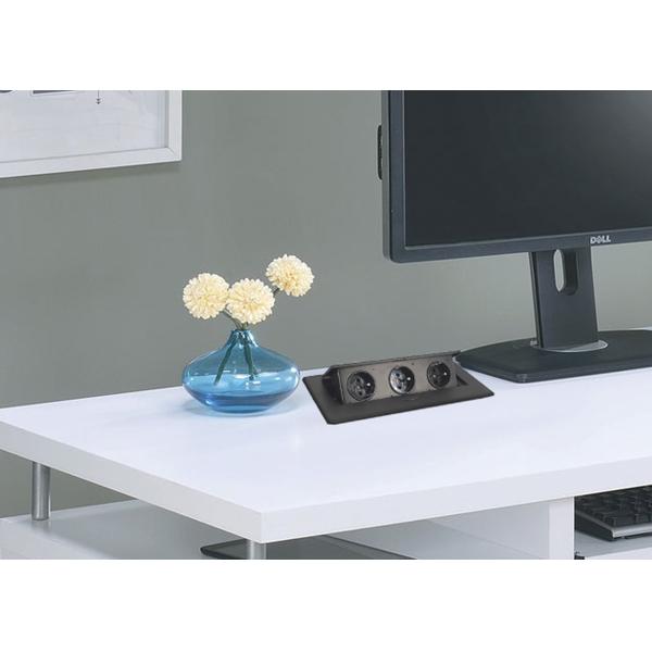 Melloni Pop-Up Tabletop Socket 3 AC Outlets Retractable Hidden Recessed Power for Kitchen Desktop EU Socket Tabletop Accessory