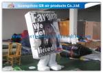 Customized White Inflatable Horse Costume For Adults With Arms Legs For Shows