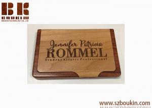 Wholesale Handwork Desktop Type Personality Wooden Business Card Holder with custonized logo from china suppliers