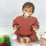 Unisex 2 Pieces Set Ribbed Knit Sweater Infant New Born Newborn Clothes Baby