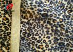 Leopard Printed 100% Polyester Velvet Fabric , Crushed Upholstery Velvet Fabric