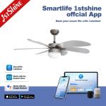 42 Inches Modern Remote LED Ceiling Fan Decorative 6 MDF Blades