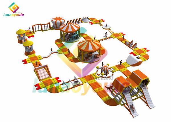 Inflatable Floating Water Park, Aquatic Sport Platform Flotaing Water Obstacle