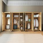 Custom Simple Modern Solid Wood Wardrobe Home Bedroom Wardrobe