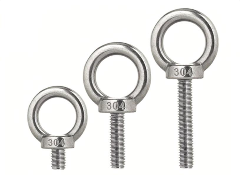 DIN 580 35mm Length Grade 8 Fully Threaded Carbon Steel Black Galvanized Eye Bolt