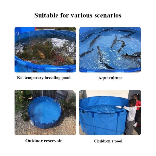 High quality pvc tarpaulin fish pond 2000Liters biofloc fish farming tank
