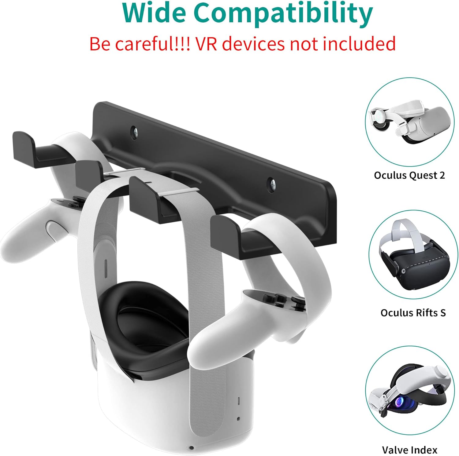 Steel Gaming Controller Hanger Space Saving VR Wall Mount Storage Rack in Sleek Black
