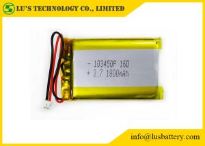 Wholesale LP103450 3.7V Rechargeable Lithium Polymer Battery 1800mah 0.5C CC from china suppliers