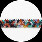 Natural Gemstone Beads Multi-color Pink Aventurine Sunstone Loose Bead Strands
