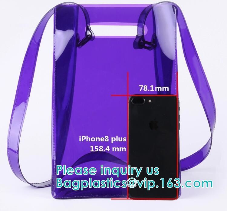 Backpack bag, Shoulder bag,Promotional Waterproof CosmetiClear Vinyl Bags With Handles Clear Makeup Set PVC Zipper Bag,
