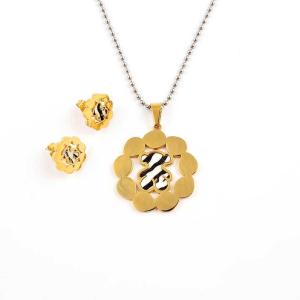 Wholesale South American Fashion Stainless Steel Earrings With Matched Pendant Necklace Set CQT67 from china suppliers