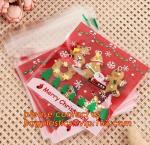 professional design cute santa deer elk christmas opp cookie bags, moisture