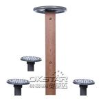 outdoor fitness equipments WPC materials based waist exercise equipment