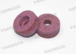 Red Color 20 * 9mm Grinding Stone Wheel for Yin Spreader , Textile Spare Parts
