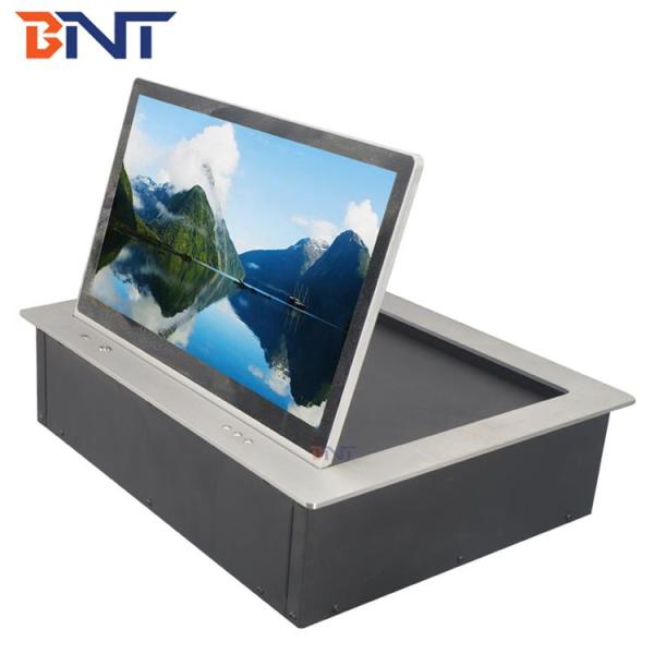 Intelligent Conference System Electric Flip up Monitor Lift Mechanism With 15.6 Inch Touch Screen